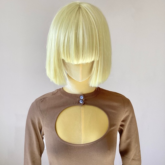 No. 21 Khaki Tan Sweater with keyhole design SZ 4/40 - Picture 4 of 8